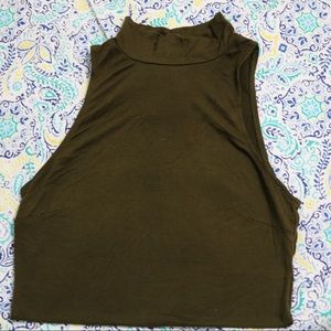 Olive Green Mock Neck Bodysuit